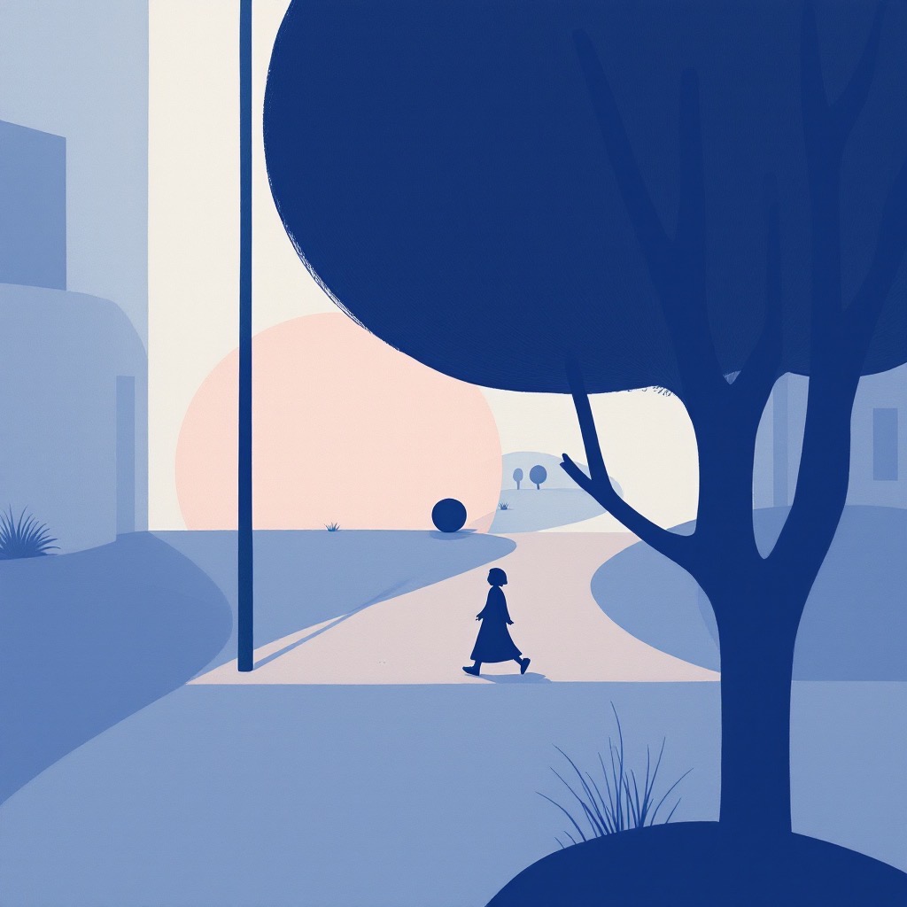 Sample image in the Dragged Gouache Silhouette style