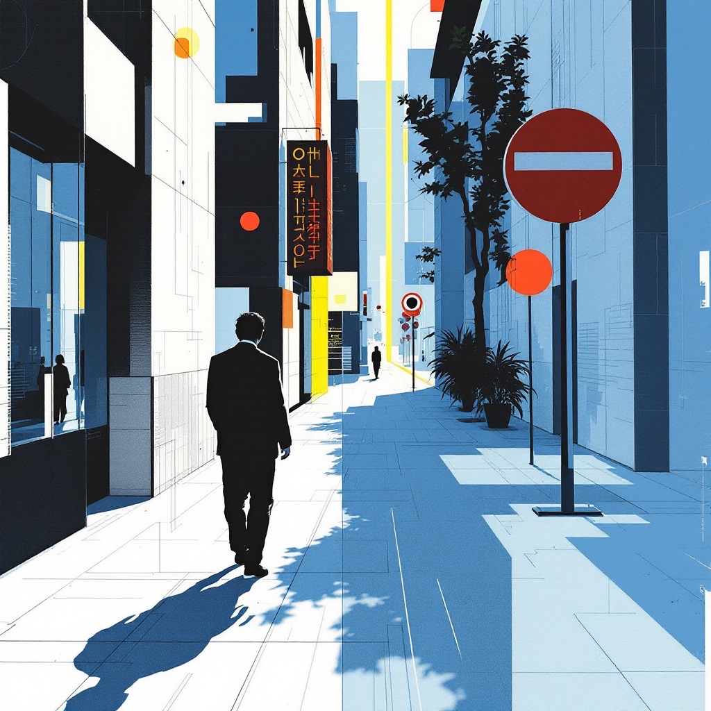 Sample image in the Blueprint Bauhaus Draft style