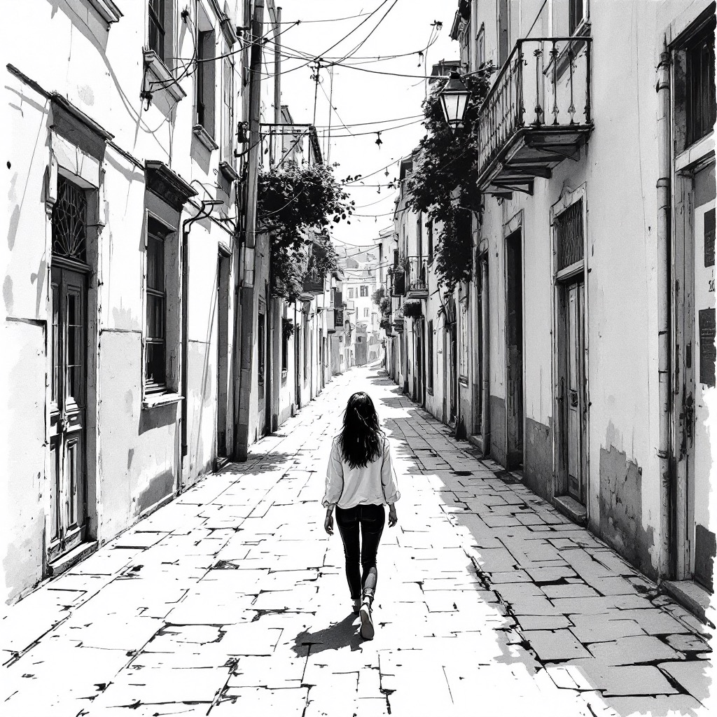 Sample image in the Emergent Line Silence style