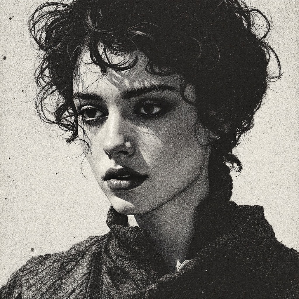 Sample image in the Grain-Fill Graphite Riso style
