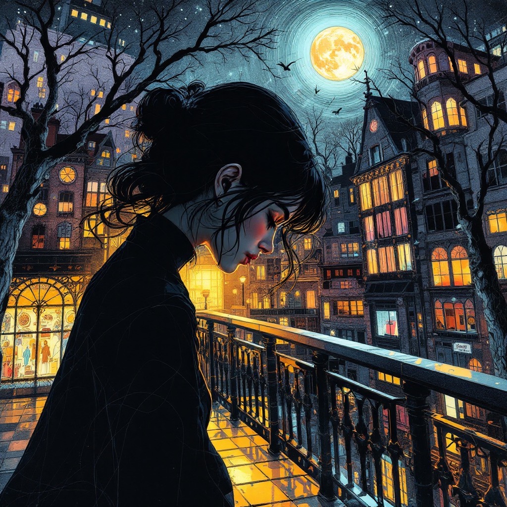 Sample image in the Backlit Lantern Linework style
