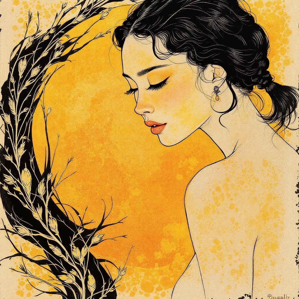 Sample image in the Mimeograph Saffron Hairline style
