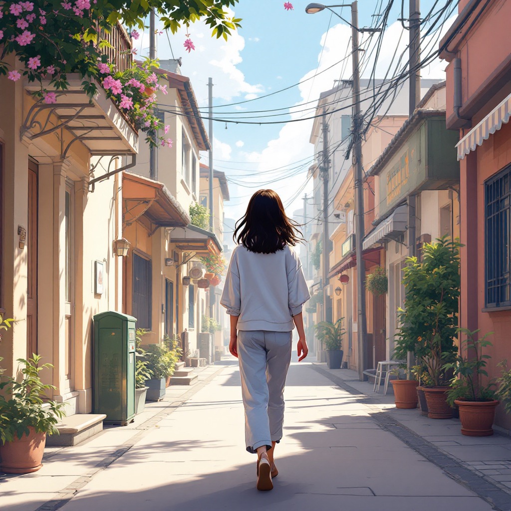 Sample image in the luminous anime style