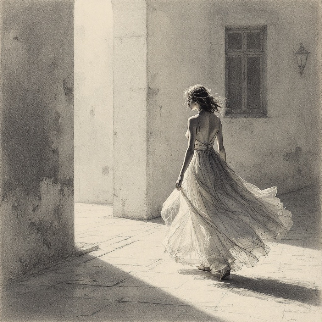 Sample image in the Phantasmal Silverpoint style