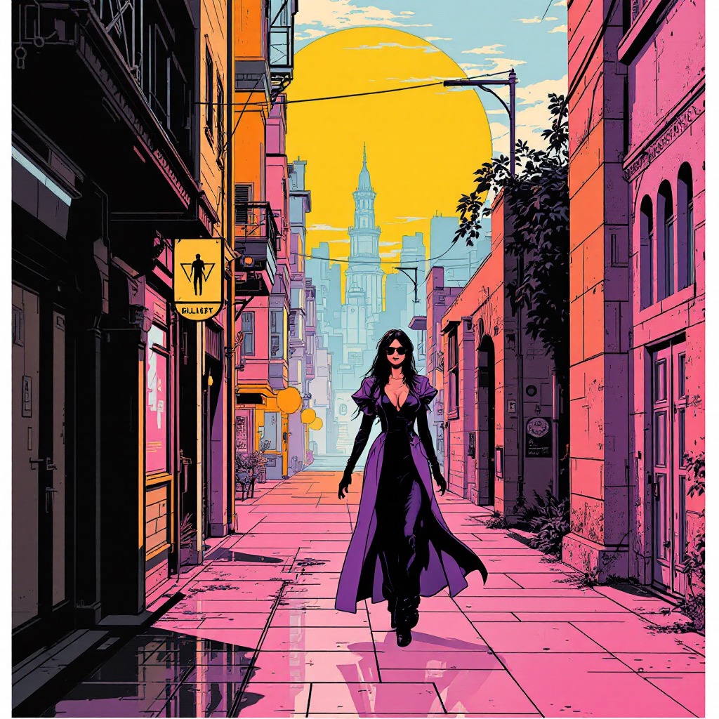 Sample image in the RetroFuturism style