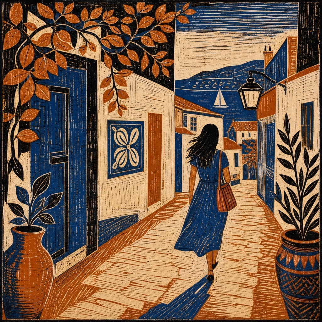 The Hatched Cobalt Linocut style rendered with gpt-image-2-low