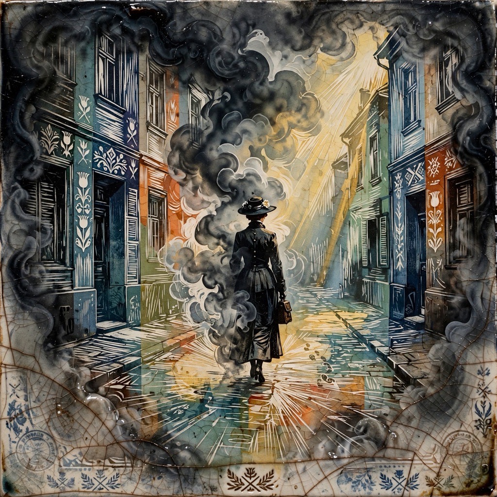 The Smoked Crackle Glaze style rendered with muse-image-1.0